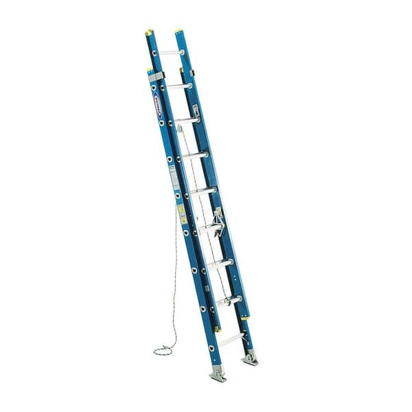 Werner 16 ft. Fiberglass Extension Ladder (15 ft. Reach Height) with 250 lb. Load Capacity Type I Duty Rating