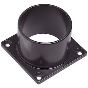 Black Aluminum Outdoor Pier Mount Base Post Base with Standard Fitter dia