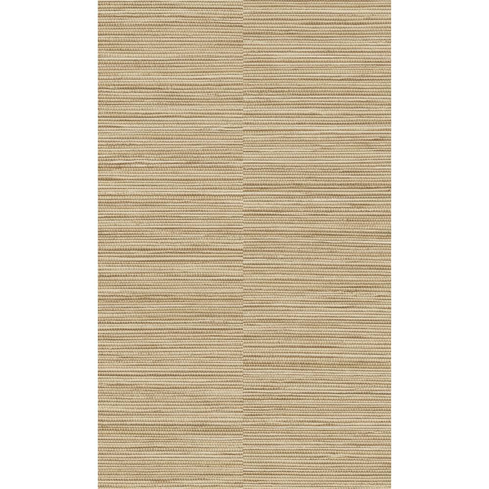 Beige Textured Grasscloth Effect Non-Pasted Wallpaper