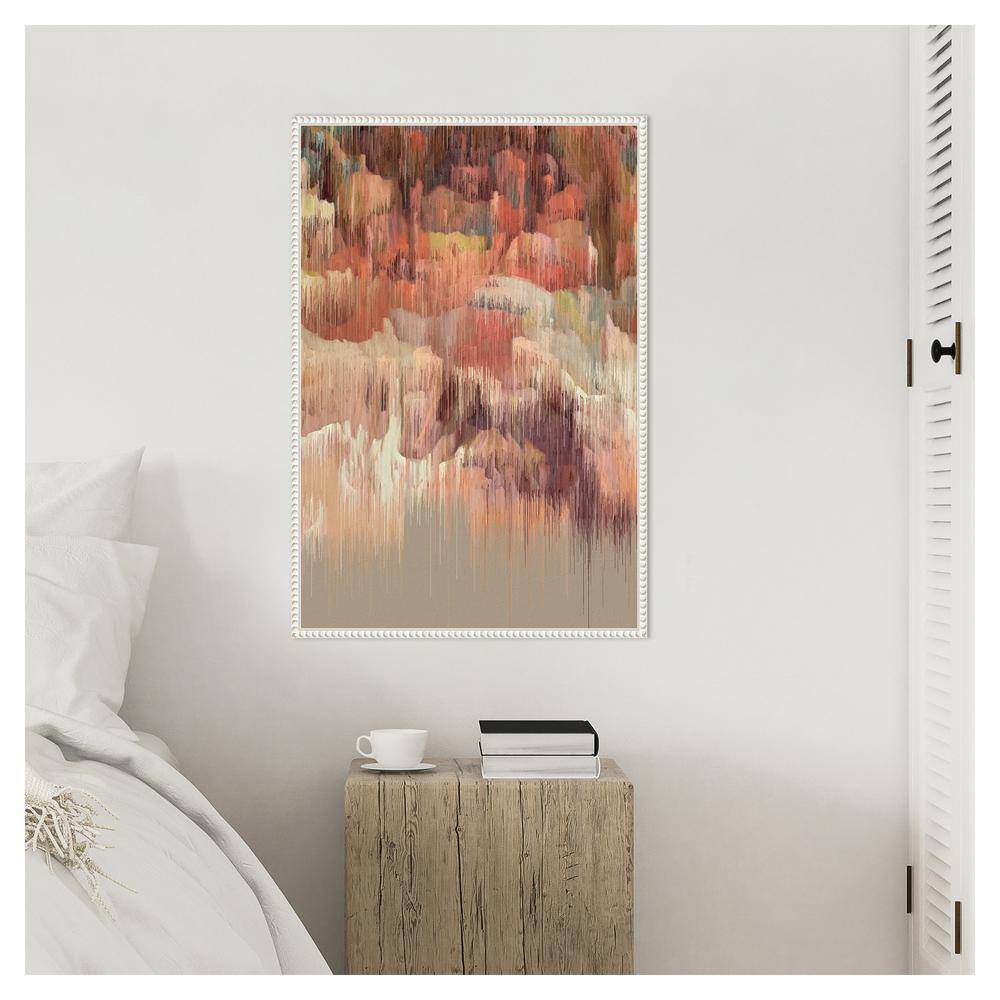 Large Beaded Perimeter Abstract Canvas Framed Wall Art
