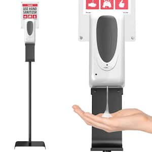 34 oz. White Floor Stand Commercial Hand Sanitizer Dispenser