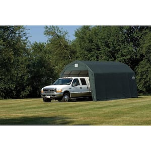 12 ft. W x 20 ft. D x 11 ft. H Steel and Polyethylene Garage without Floor in Green with Corrosion-Resistant Frame