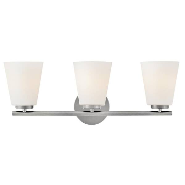 LARK - Bri 24.0 in. 3 Light Brushed Nickel Vanity Light