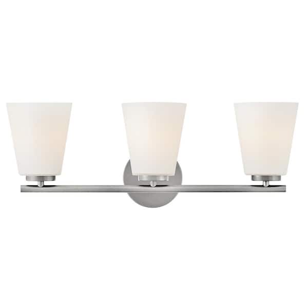 Bri 24.0 in. 3 Light Brushed Nickel Vanity Light