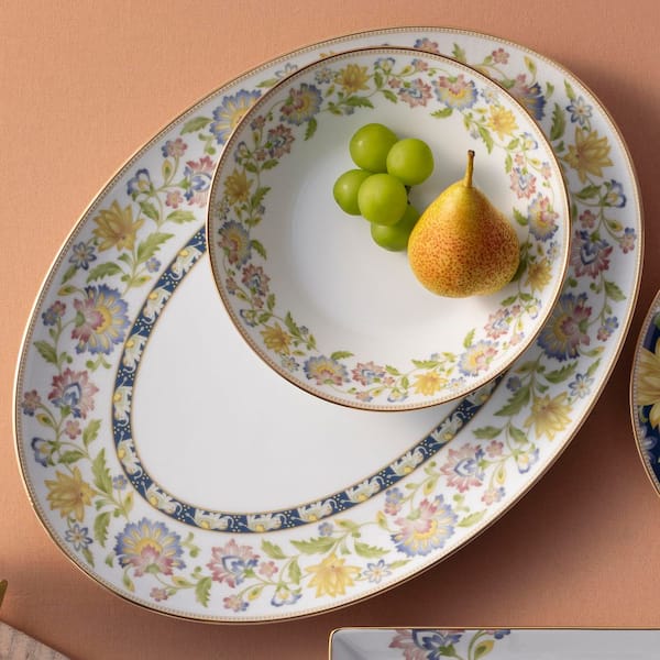 Noritake Studio Collection プレート 6枚セット Noritake Tusker Garden 14 in. x 10.25 in. (Multi) Porcelain