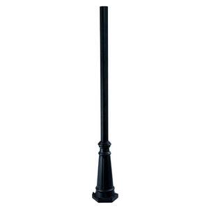 Surface Mounted Posts 6 ft. Matte Black Fluted Outdoor Light Post