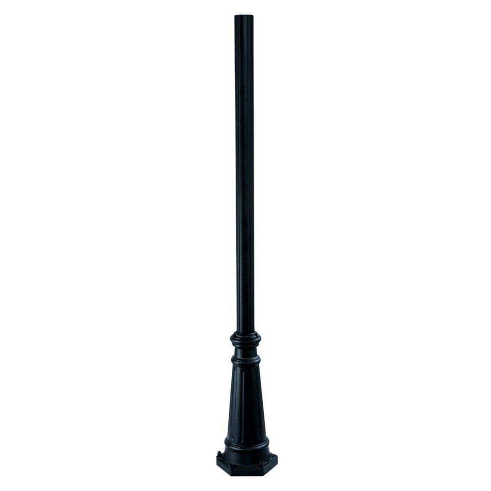 Acclaim Lighting Surface Mounted Posts 6 ft. Matte Black Fluted Outdoor ...