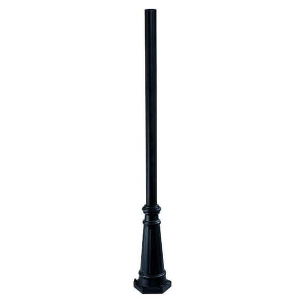 Acclaim Lighting Surface Mounted Posts 6 ft. Matte Black Fluted Outdoor Light Post