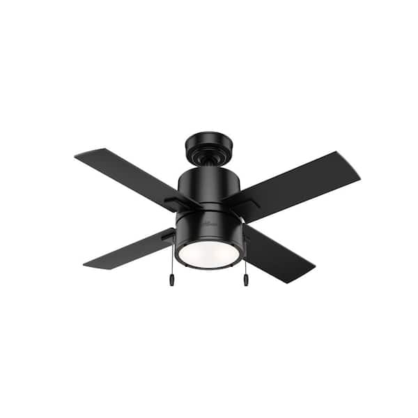 Beck 42 in. LED Indoor Matte Black Ceiling Fan with Light