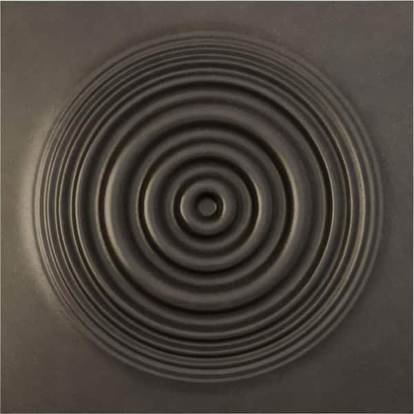 Ekena Millwork 19 5/8 in. x 19 5/8 in. Shallows EnduraWall Decorative 3D Wall Panel, Weathered Steel (12-Pack for 32.04 Sq. Ft.)