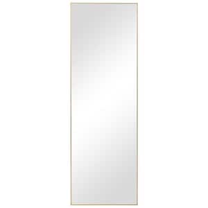 20 in. x 60 in. Modern Gold Rectangle Shape Thin Polystyrene Framed Long Decorative Mirror
