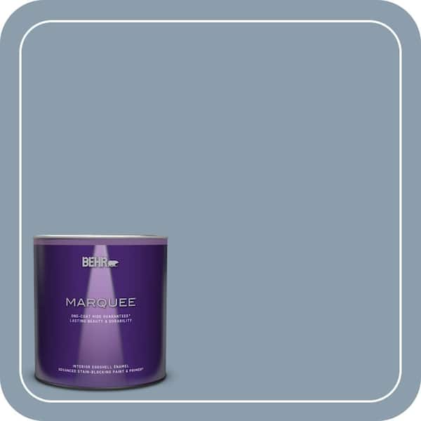 BEHR MARQUEE 1 qt. #ICC-65 Relaxing Blue Eggshell Enamel Interior Paint & Primer