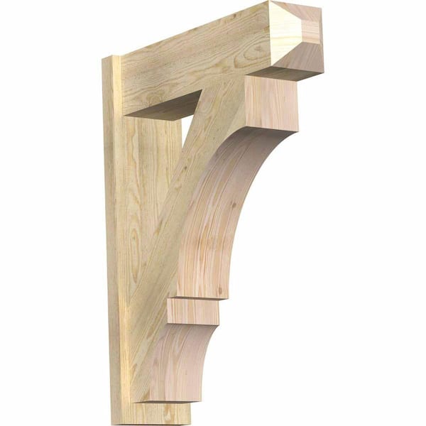 Ekena Millwork 8 in. x 36 in. x 28 in. Balboa Craftsman Rough Sawn Douglas Fir Outlooker