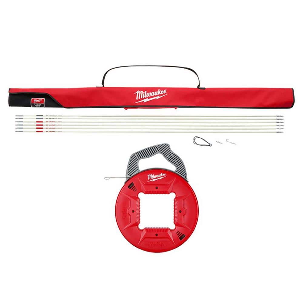 30 ft. Fiberglass Fish Stick Low/Mid/High Flex Combo Kit with 120 ft. x 1/8 in. Stainless Steel Fish Tape price history on PriceWatchPro