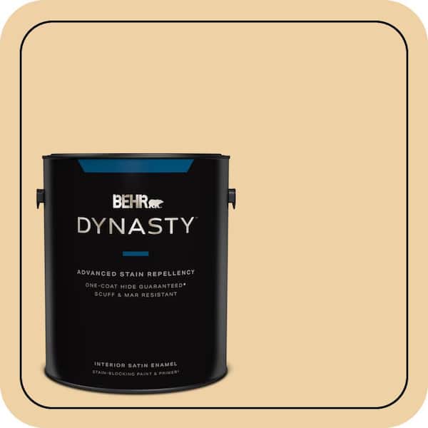 BEHR DYNASTY 1 gal. Home Decorators Collection #HDC-CT-01 Amber Moon Satin Enamel Interior Stain-Blocking Paint and Primer