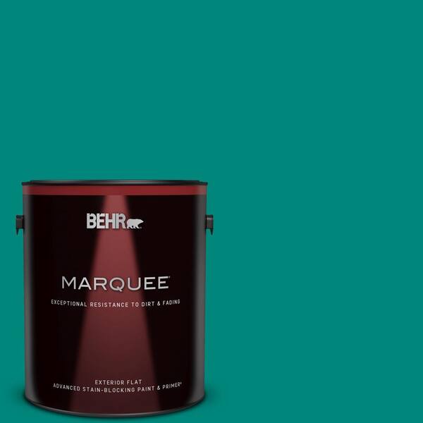 BEHR MARQUEE 1 gal. #P450-7 Mystic Turquoise Flat Exterior Paint & Primer