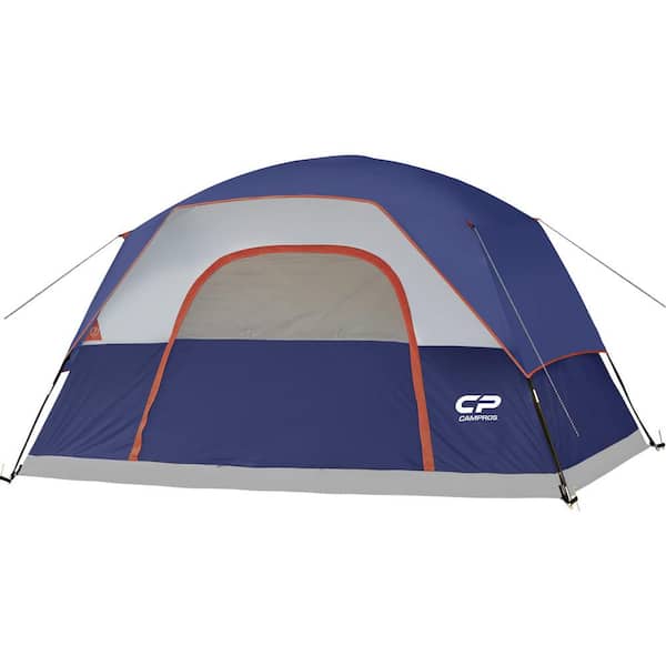 Unbranded Blue 8 Person Camping Tent with Rainfly, Large Mesh Windows, Wider Door for Camping & Hiking, Fishing