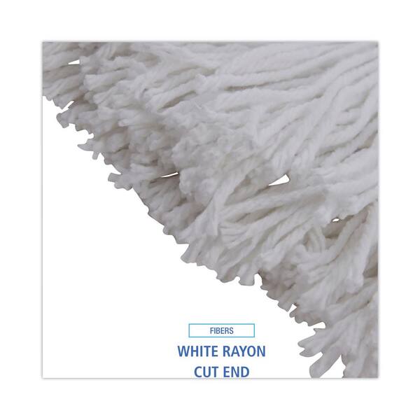 Mop Head, Premium Standard Head, Rayon Fiber, 32oz, White, 12/Carton Mop Head, Premium Standard Head, Rayon Fiber, 32oz, White, 12/Carton