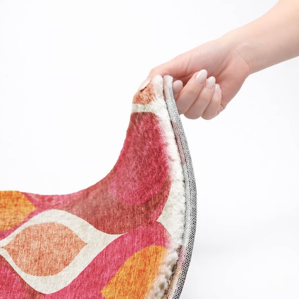 Dream Shag Premium Machine Washable Abstract ADS749 Pink 10 ft. x 14 ft. Area Rug