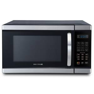 Emerson 1 3 Cu Ft 1000 Watt Countertop Stainless Steel Microwave Oven Mw1338sb The Home Depot Emerson 1 3 Cu Ft 1000 Watt