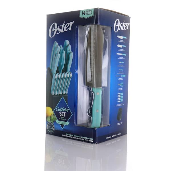 Oster G4953 Blue Evansville Stainless Steel Cutlery Set 14-Piece