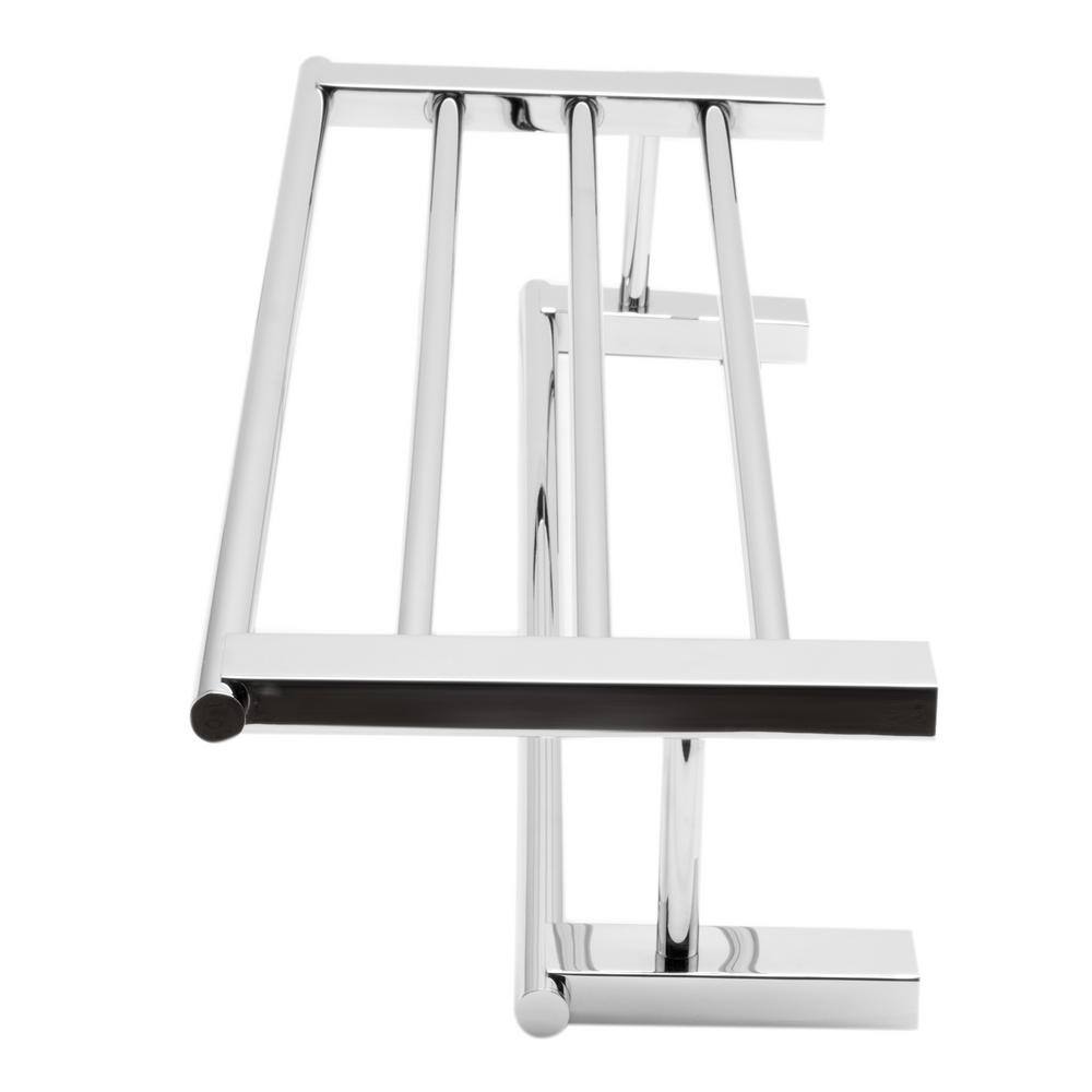 Polished Chrome 26" Wall Mounted Towel Rack with Shelf