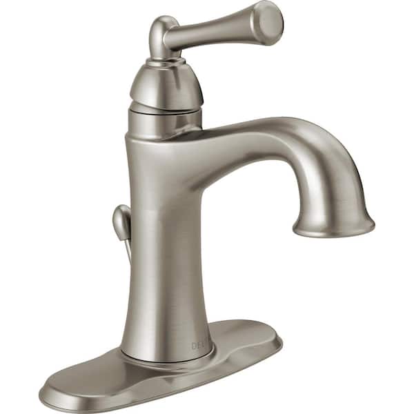 Delta Rila Single Hole Single-Handle Bathroom Faucet in SpotShield Brushed Nickel