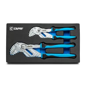 7 in. and 10 in. Adjustable Pliers Wrench Set with Smooth Parallel Jaws and Soft Grip Handle