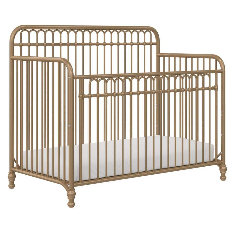 Gold Metal 3-in-1 Convertible Crib with Arched Frame