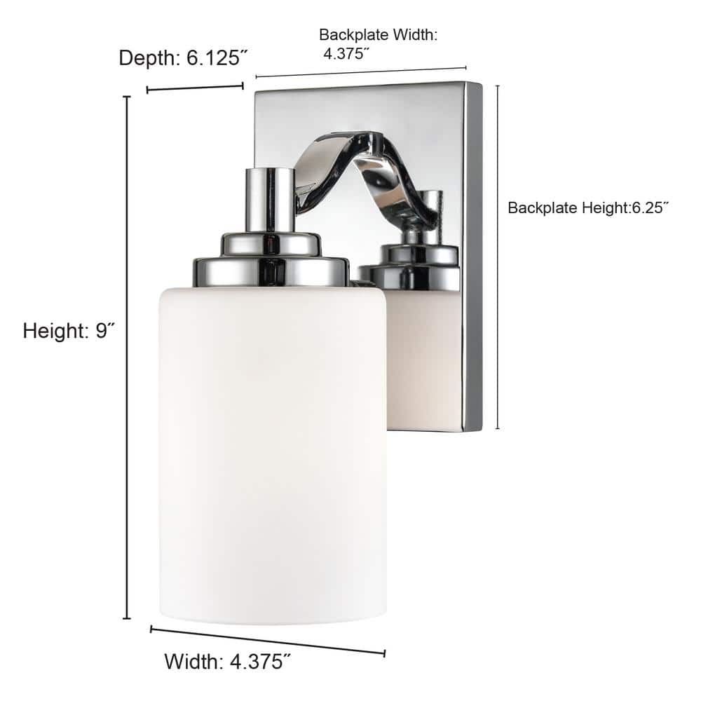 Matte Black Cylinder Wall Sconce with Glass Shade