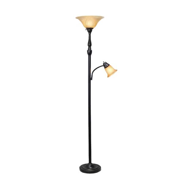 Elegant Designs 2 Light 71 In Mother, Floor Lamps With 2 Lights