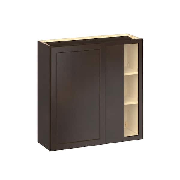 Emerson Cocoa Wall Blind Corner 1 door Ready to Assemble Kitchen Cabinet (36 in. W x 36 in. H x 12 in. D)