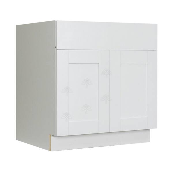 LIFEART CABINETRY Anchester Assembled 24 in. x 34.5 in. x 24 in. Base Cabinet with 2-Door and 1-Drawer in Classic White