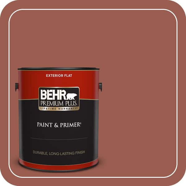 BEHR PREMIUM PLUS 1 gal. #S160-6 Red Potato Flat Exterior Paint & Primer