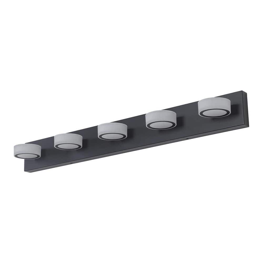 37 in. 5-Light Black LED Vanity Light Bar with Modern Design, Dimmable price history on PriceWatchPro