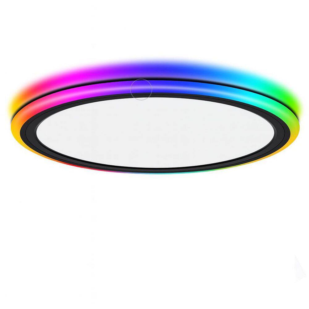 13 in. LED Smart Semi-Flush Mount, 24W Dimmable RGB Color Changing Ceiling Light Fixture with Remote for Bedroom price history on PriceWatchPro