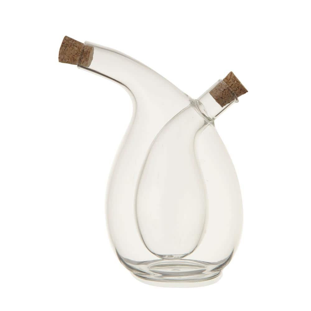 Storied Home 3 oz. 12 oz. Clear Handblown Glass 2 in. 1 Oil