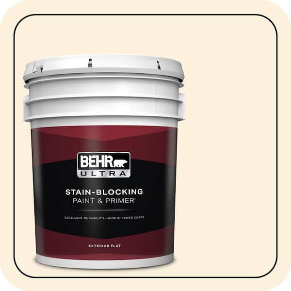 BEHR ULTRA 5 gal. #M260-1 String Cheese Flat Exterior Paint & Primer