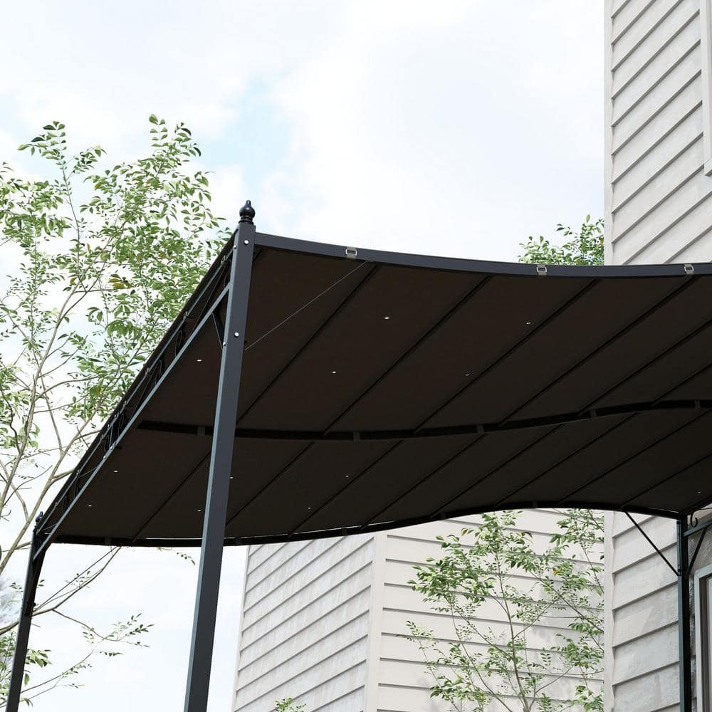 10 ft x 10 ft Dark Gray Polyester Pergola Canopy Replacement