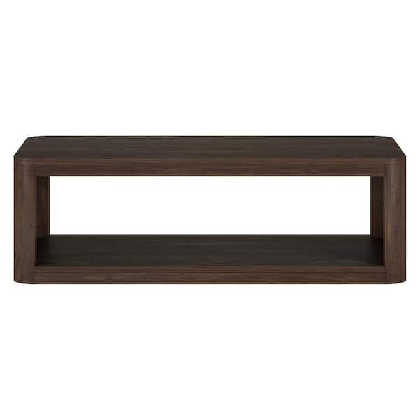 Meyer&Cross Kellan 47.25 in. Alder Brown Rectangle MDF Top Coffee Table