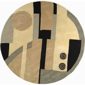 Rodeo Drive Assorted 8 ft. x 8 ft. Round Geometric Area Rug
