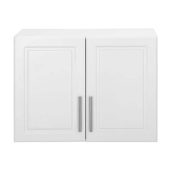 Hampton Bay Select 16.5 in. D x 32 in. W x 23.9 in. H 2-Door MDF Wall Cabinet Wood Closet System in White