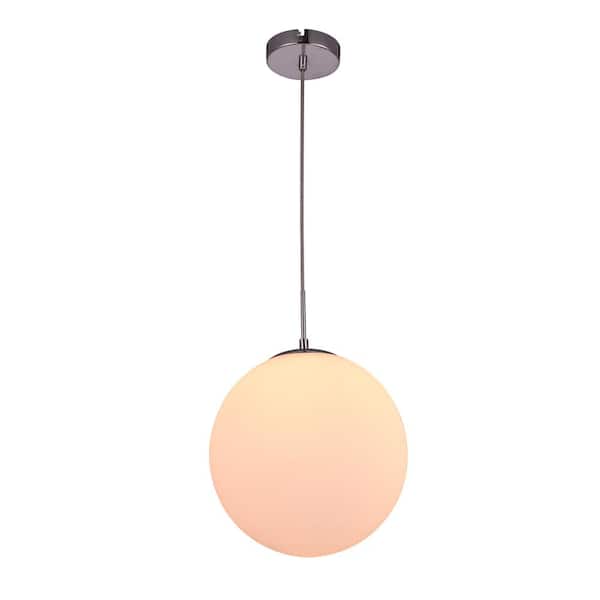 Unbranded Timeless Home Octavio 11.5 in. W x 12.5 in. H 1-Light Off white Pendant with Frosted Shade