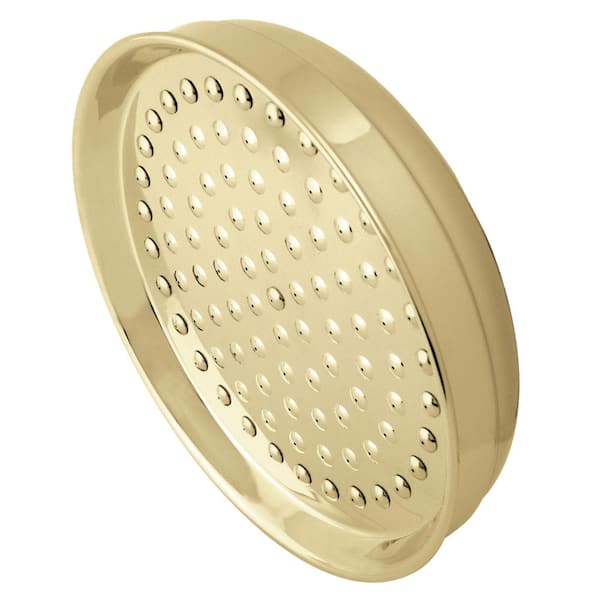 Kingston Brass 1-Spray 8 in. Single Wall Mount Fixed Rain Shower Head in Polished Brass