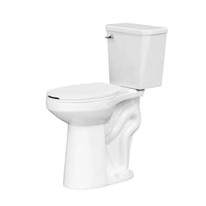 Extra Tall Toilets for Seniors 21 in. 2-piece 1.28 GPF Single Flush Elongated Toilet in White Seat Included