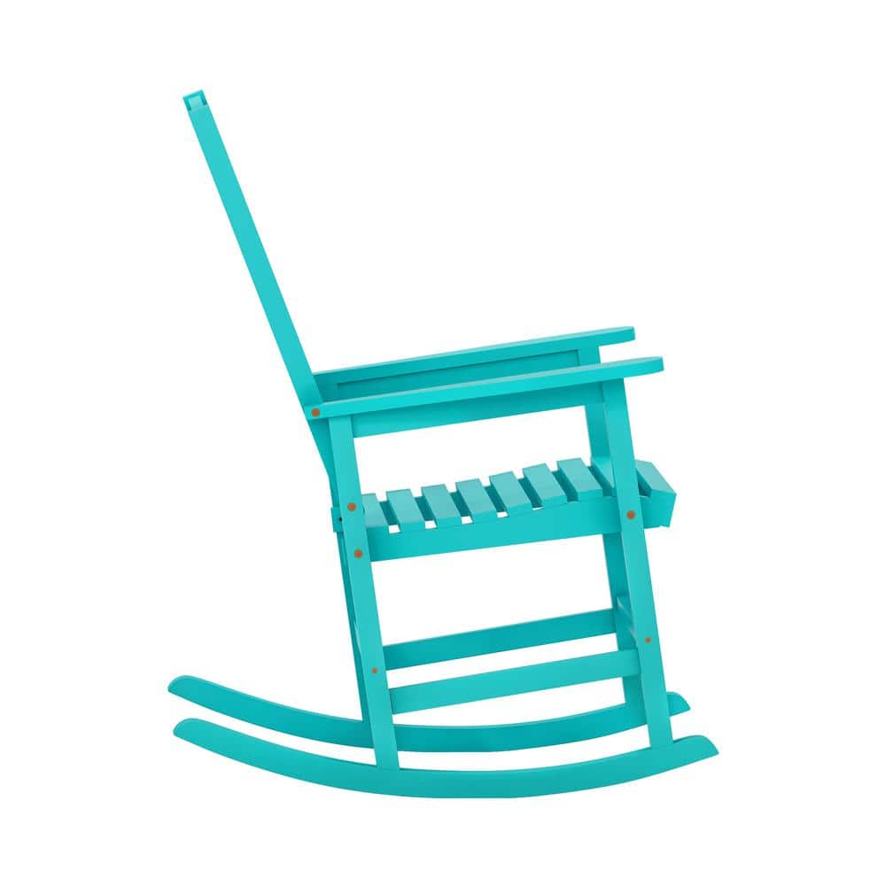 LUE BONA Orson Lake Blue Acacia Wood Classic Adirondack Weather ...