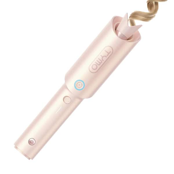 Aoibox Cordless 10.24 in. x 2.32 in. x 2.32 in. Personal Care Products Hair Care Rotating Curling Iron in Gold Blush