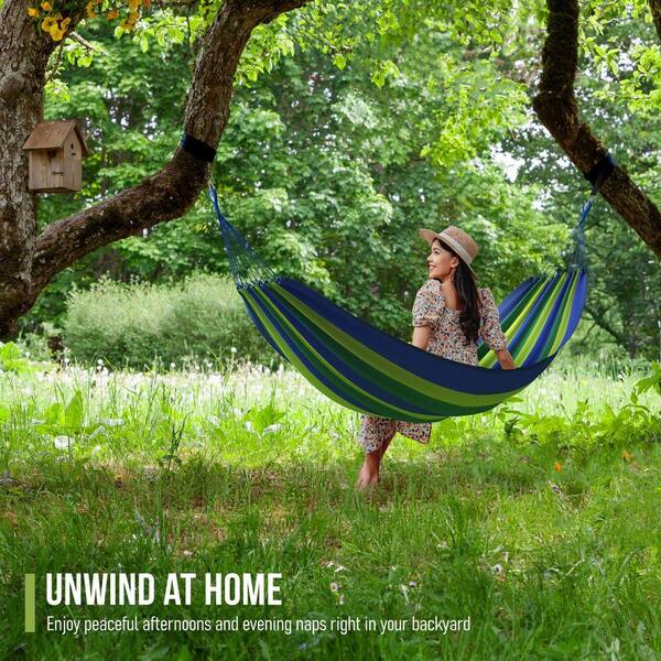 Sorbus 13 ft. Brazilian Reversible Hammock with Hanging Rope and