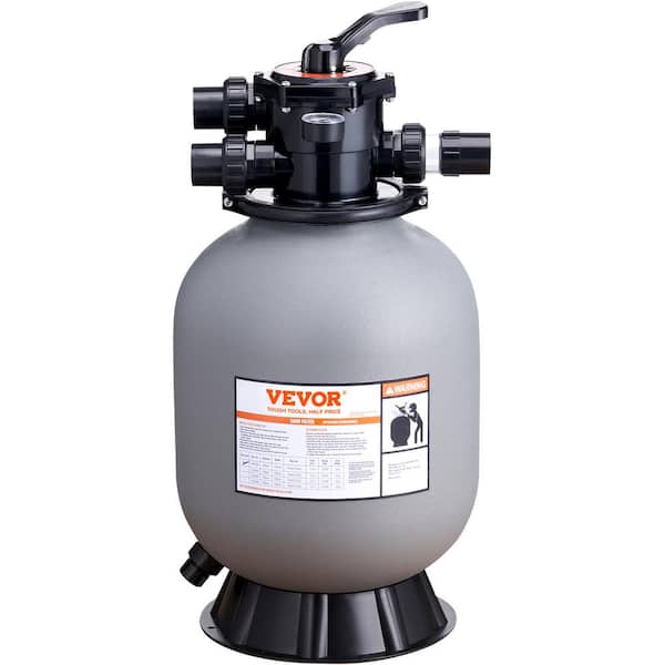 VEVOR Sand Filter 22 in. Up to 55 GPM Swimming Pool Sand Filter System with 7-Way Multi-Port Valve Filter Rinse Waste Function