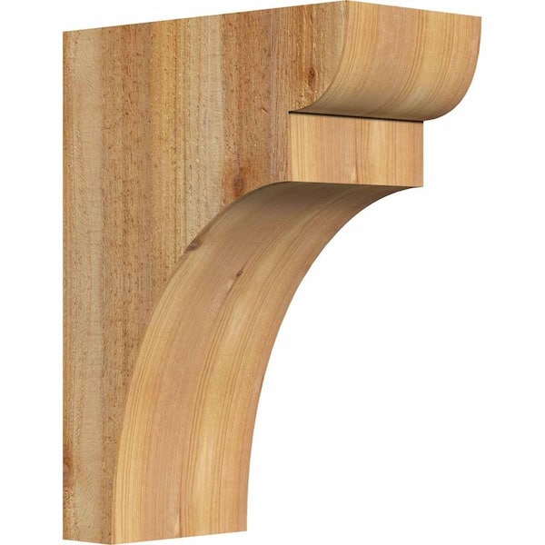 Ekena Millwork 6 in. x 12 in. x 16 in. Western Red Cedar Yorktown Rough Sawn Corbel